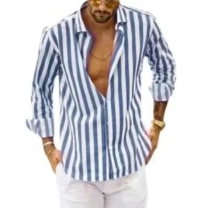 2025 New European and American Men's Casual Shirt
