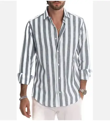 2025 New European and American Men's Casual Shirt 3 2025 New European and American Men's Casual Shirt - Image 3